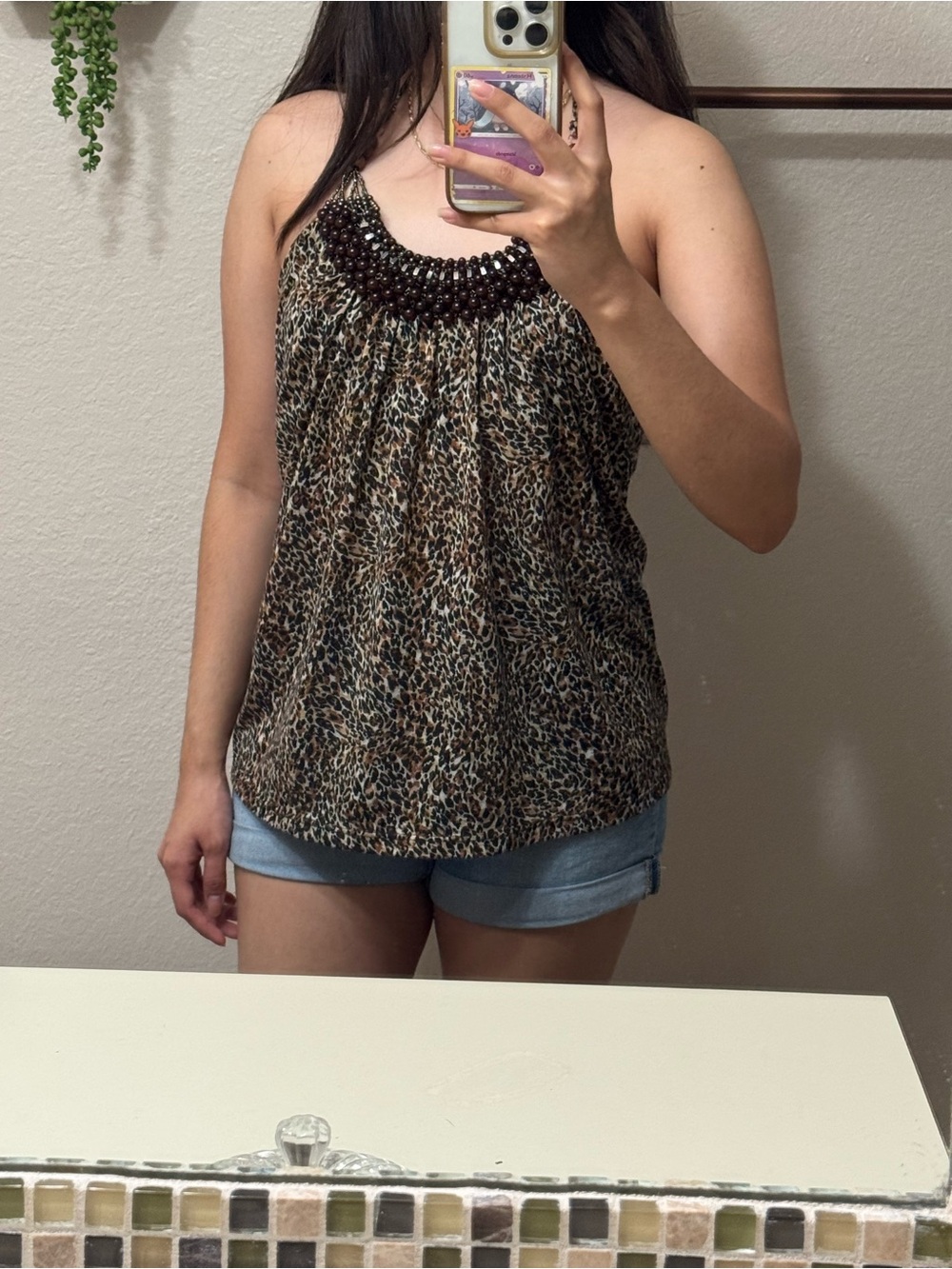 Takara Leopard Print Halter Top